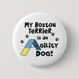 Boston-Terrier-Agility-Hundeknopf Button