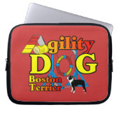 Boston Terrier Agility Laptopschutzhülle (Vorderseite)