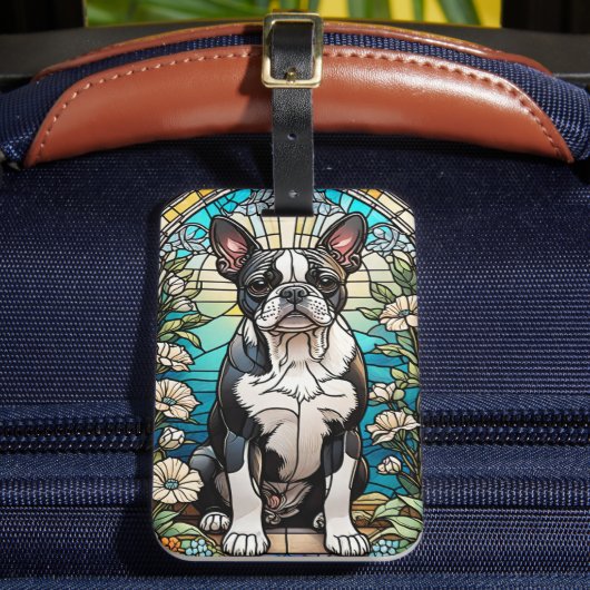 Boston Terrier Air Freshener Gepäckanhänger (Vorderseite Insitu 2)