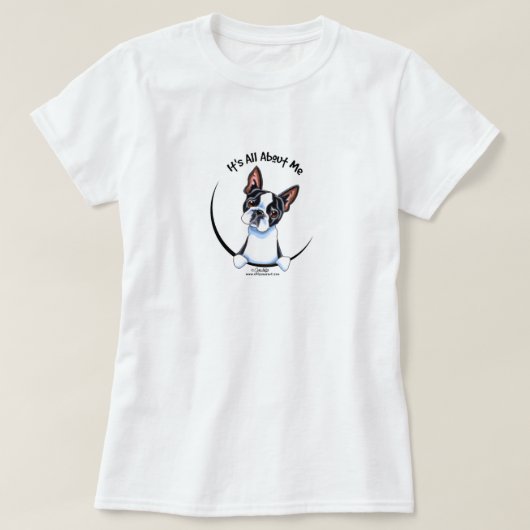 Boston Terrier alles über mich T-Shirt (Design vorne)