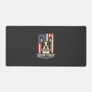 Boston Terrier Amerikanische Klassik Flagge Schreibtischunterlage