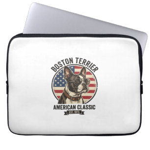Boston Terrier Amerikanischer Klassischer Hund Fla Laptopschutzhülle