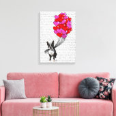 Boston Terrier and Balloons Leinwanddruck (Insitu (Wohnzimmer))
