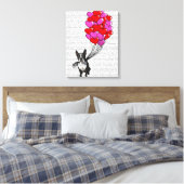 Boston Terrier and Balloons Leinwanddruck (Insitu (Schlafzimmer))