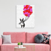 Boston Terrier and Balloons Leinwanddruck (Insitu (Wohnzimmer))