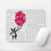 Boston Terrier and Balloons Mousepad (Mit Mouse)