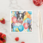 Boston Terrier and Balloons Serviette (Beispiel)