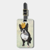 Boston Terrier and Crown Gepäckanhänger (Vorderseite vertikal)