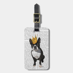 Boston Terrier and Crown Gepäckanhänger
