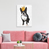 Boston Terrier and Crown Leinwanddruck (Insitu (Wohnzimmer))