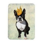 Boston Terrier and Crown Magnet (Vertikal)