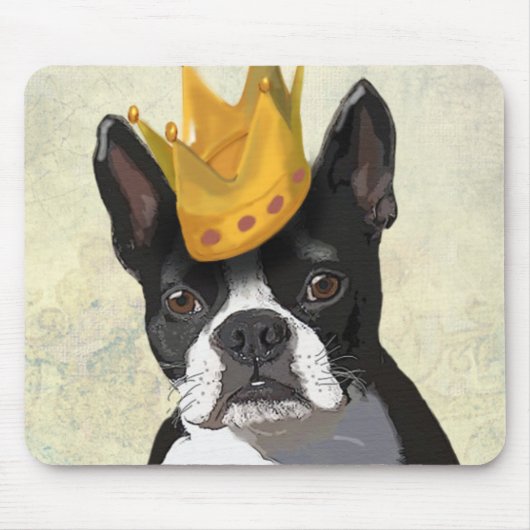 Boston Terrier and Crown Mousepad (Vorne)