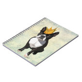 Boston Terrier and Crown Notizblock (Linke Seite)