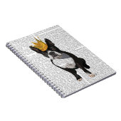 Boston Terrier and Crown Notizblock (Rechte Seite)