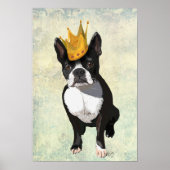 Boston Terrier and Crown Poster (Vorne)