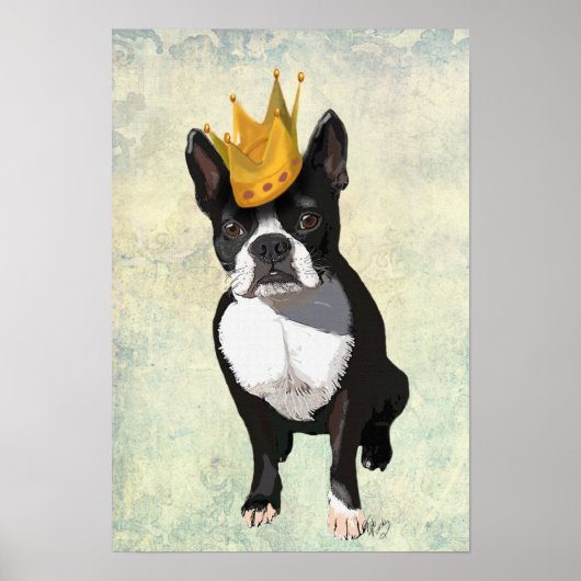Boston Terrier and Crown Poster (Vorne)