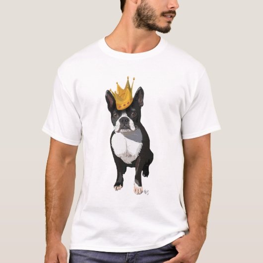 Boston Terrier and Crown T-Shirt (Vorderseite)