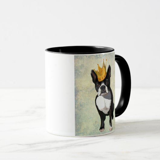 Boston Terrier and Crown Tasse (VorderseiteRechts)