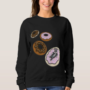 Boston Terrier and Donuts Boston Terrier mit Don Sweatshirt