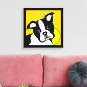 Boston Terrier Art Canvas Print Leinwanddruck (Insitu (Wohnzimmer))
