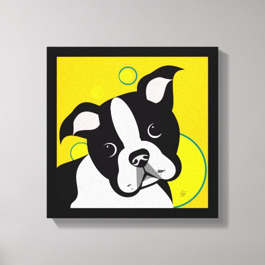 Boston Terrier Art Canvas Print Leinwanddruck (Vorderseite)