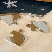 Boston Terrier Art Deco Christmas Tuxedo Hat Puzzle (Seite)