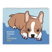 Boston Terrier Art Kalender 2020 (Titelbild)