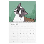 Boston Terrier Art Kalender 2020 (Jan 2027)