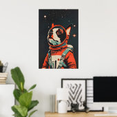 Boston Terrier Astronaut Poster, Boston Terrier Poster (Heimbüro)