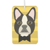 Boston Terrier Autolufterfrischer (Vorderseite)