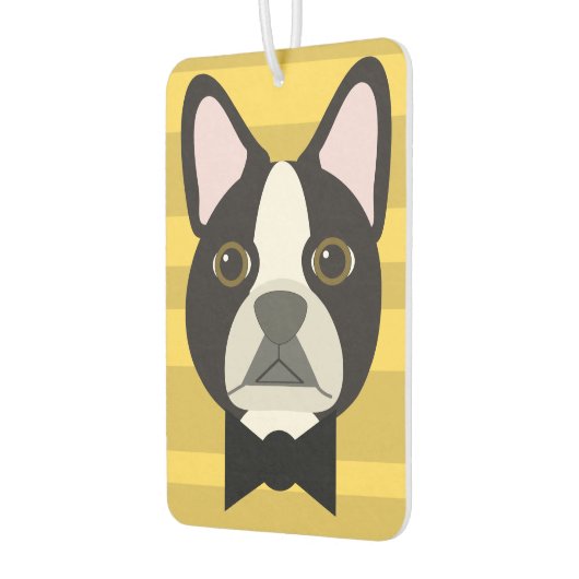 Boston Terrier Autolufterfrischer (Links)