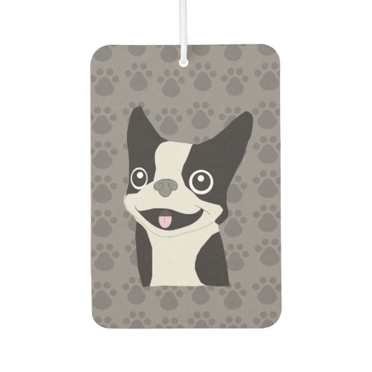 Boston Terrier Autolufterfrischer (Vorderseite)