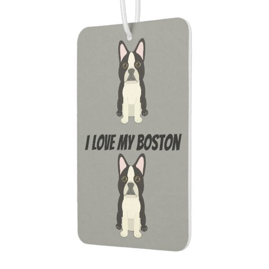 Boston Terrier Autolufterfrischer (Links)
