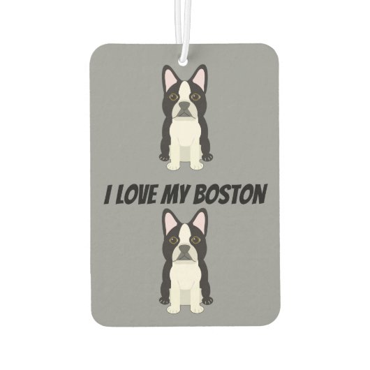 Boston Terrier Autolufterfrischer (Rückseite)