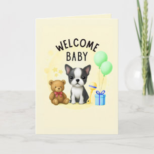 Boston Terrier Baby Glückwunschkarten Feiertagskarte