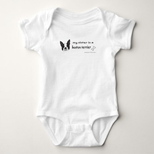 Boston Terrier Baby Strampler (Vorderseite)