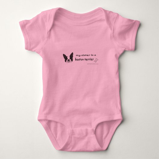 Boston Terrier Baby Strampler (Vorderseite)