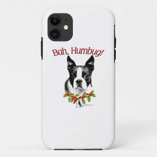 Boston Terrier Bah Humbug Case-Mate iPhone Hülle (Rückseite)