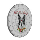 Boston Terrier Bah Humbug Dartscheibe (Vorderseite Links)