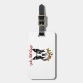 Boston Terrier Bah Humbug Gepäckanhänger (Vorderseite vertikal)