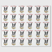 Boston Terrier Bah Humbug Geschenkpapier (Flach)