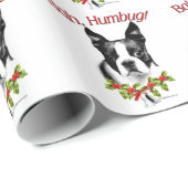 Boston Terrier Bah Humbug Geschenkpapier (Rolleneckpunkt)
