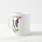Boston Terrier Bah Humbug Kaffeetasse (Vorderseite Links)