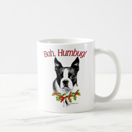 Boston Terrier Bah Humbug Kaffeetasse (Rechts)