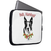 Boston Terrier Bah Humbug Laptopschutzhülle (Vorne Rechts)