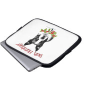 Boston Terrier Bah Humbug Laptopschutzhülle (Vorne Knopf)