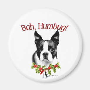 Boston Terrier Bah Humbug Magnet