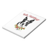 Boston Terrier Bah Humbug Notizblock (Rotiert)