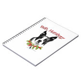 Boston Terrier Bah Humbug Notizblock (Linke Seite)