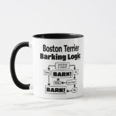 Boston Terrier Barking Logic Tasse (Links)